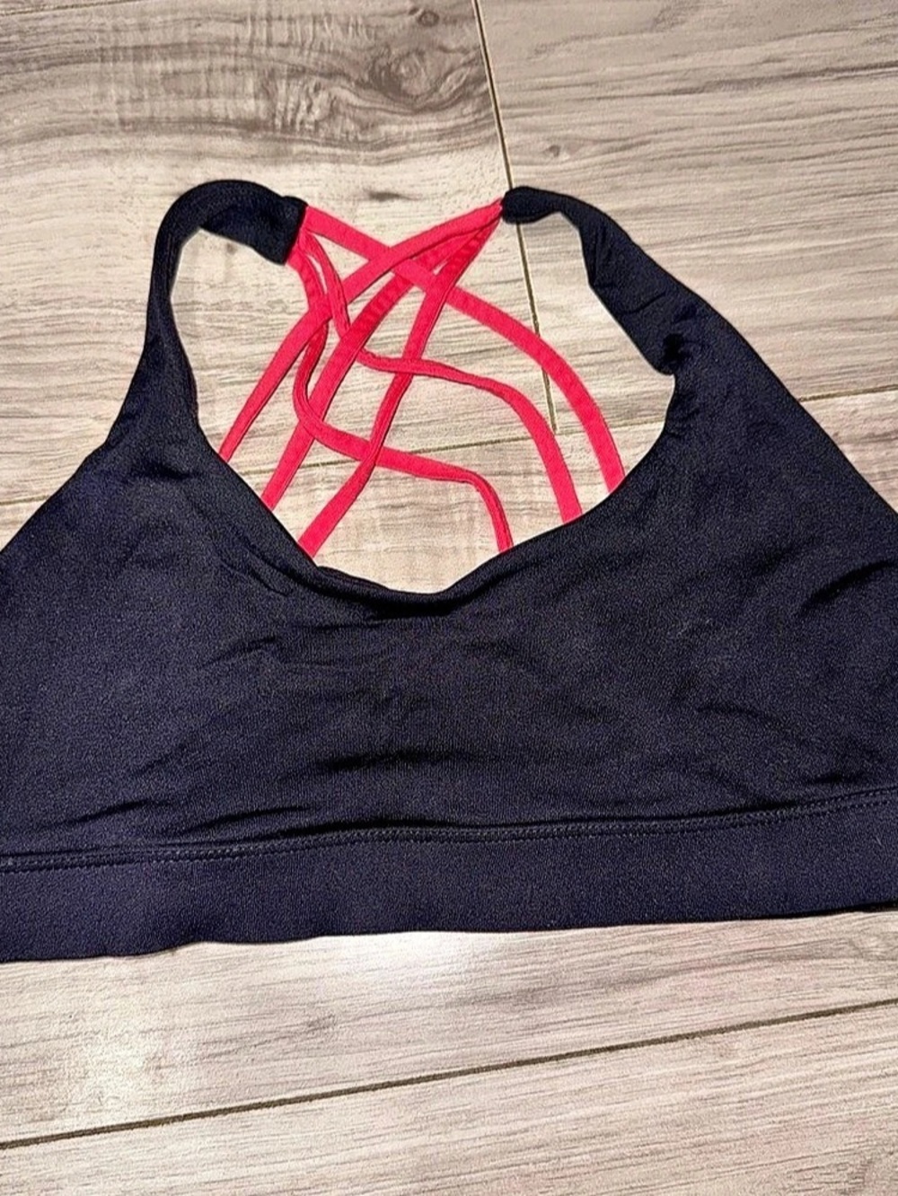 Forever 21 Strappy Crop Top in Black & Pink Size Small